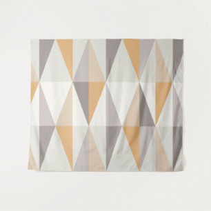 MidCentury Modern Triangles Oranje Wandkleed