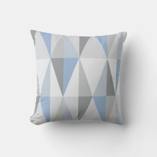 MidCentury Modern Triangles Sky Blue Kussen