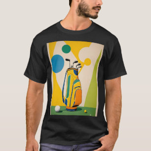 Midcentury moderne stijl golfclubs t-shirt