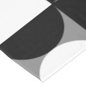 Midcentury patroon schalen zwart wit tafelkleed (Gekanteld)