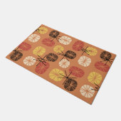 Midcentury Pattern Oblongs Autumn Orange Deurmat (Schuin)