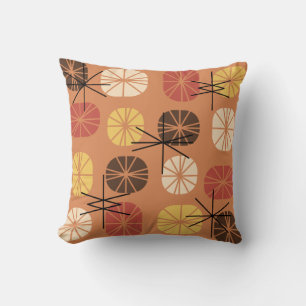 Midcentury Pattern Oblongs Autumn Orange Kussen