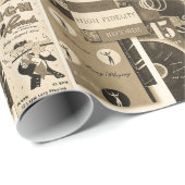 MIDCENTURY RECORD ADVERTEREN WRAPPINGSPAPIER CADEAUPAPIER (Rol Hoek)