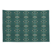 Midcentury Style Diamonds Orange Teal Abstract Kussensloop (Achterkant-Rechts)