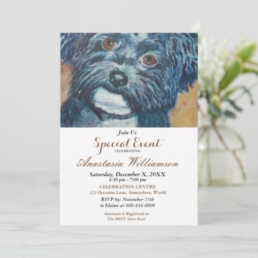 MIDDAG FEEST UITNODIGING (Staand voorkant)