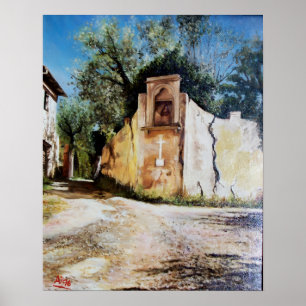 MIDDAG IN RIMAGGIO / Uitzicht op Toscane Poster