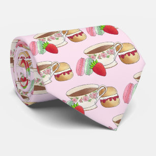 Middag Tea Party Macarons Teacup Cream Scone Stropdas