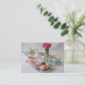  middag Tea  Visitekaartje (Staand voorkant)