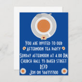 Middag thee uitnodiging (Voorkant / Achterkant)