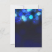 Middagblauwe lucht Bokeh huwelijkskaart met tafeln Kaart (Achterkant)
