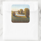 Middaglicht V Vierkante Sticker (Tas)