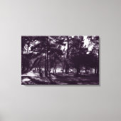 Middagmiddag in het park (Paarse Toned BW) Canvas Afdruk (Voorkant)