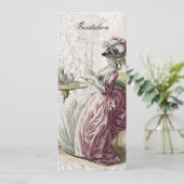 Middagmiddag Tea op Linen Kaart (Staand voorkant)