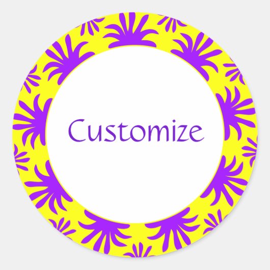 Middagmiddag van de Sjabloon Triffids - Geel Ronde Sticker (Voorkant)