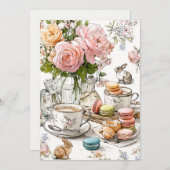 Middagthee & Kleine Teentjes | Salonfeestje Kaart (Voorkant / Achterkant)