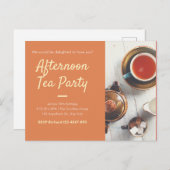 Middagthee Party Briefkaart (Voorkant / Achterkant)