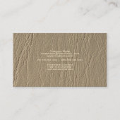 Middel Camel Taupe Nepleer Minimalistisch Visitekaartje (Achterkant)