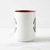 Middel Text MAROON Combo 15oz Aangepaste Golf Mok (Midden)