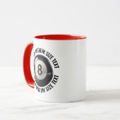 Middel Text RED Combo 11oz Aangepaste 8 Bal Mok (Voorkant links)