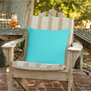 Middel turquoise effen kleur buitenkussen