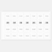 Middel-vierkantsstrijk op het etiket labels (Vel)