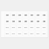 Middel-vierkantsstrijk op het etiket labels (Vel)