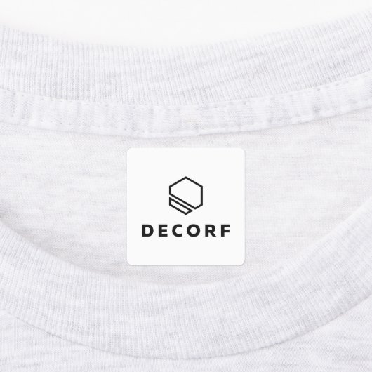 Middel-vierkantsstrijk op het etiket labels (Aangebracht)