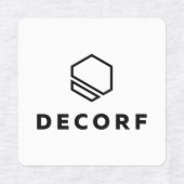 Middel-vierkantsstrijk op het etiket labels (Design 1)