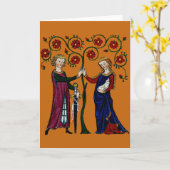 Middelalderhand in hand kaart (Gele Bloem)