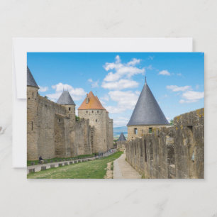Middelaluwse muren van Carcassonne Bedankkaart