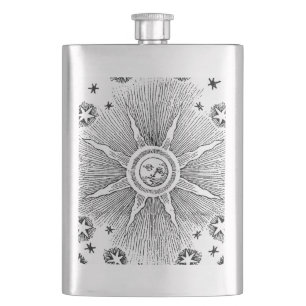 Middelaluwse Zodiakale Nachtelijke Hemel met Zon e Flacon