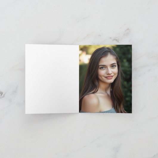 Middelbare school Afstuderen aangepaste foto en te Bedankkaart (Binnen)