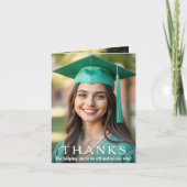 Middelbare school Afstuderen aangepaste foto en te Bedankkaart (Voorkant)