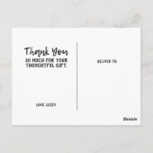 Middelbare school Afstuderen Dank u Briefkaarten (Achterkant)