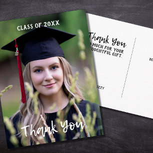 Middelbare school Afstuderen Dank u Briefkaarten