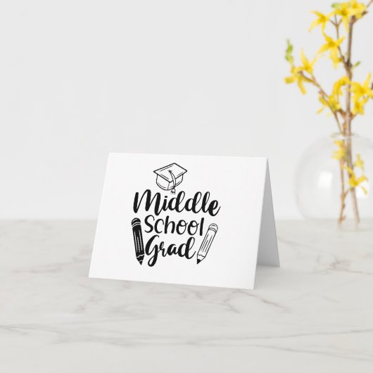 middelbare school afstuderen kaart (Gele Bloem)