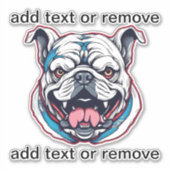 Middelbare school Bulldog Mascot Aangepaste auto Sticker (Voorkant)