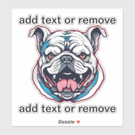 Middelbare school Bulldog Mascot Aangepaste auto Sticker