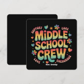 Middelbare School Crew Docent Student Gift Kaart (Voorkant / Achterkant)