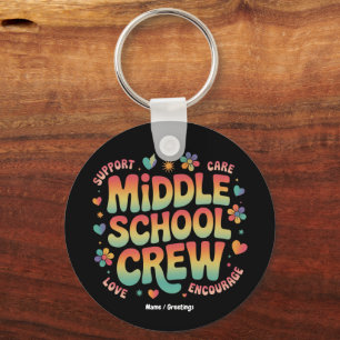 Middelbare School Crew  Docent Student Gift Sleutelhanger