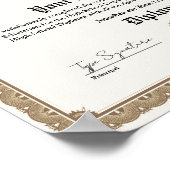 Middelbare school diploma, thuisschool certificaat poster (Hoek)