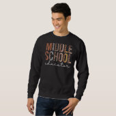 Middelbare School Educator Leopard Waardering Vrou Trui (Voorkant volledig)