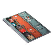 'Middelbare school hallen locker art journal Notitieboek (Rechterzijde)