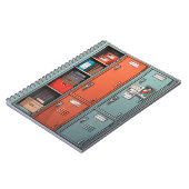 'Middelbare school hallen locker art journal Notitieboek (Linkerzijde)