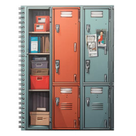'Middelbare school hallen locker art journal Notitieboek