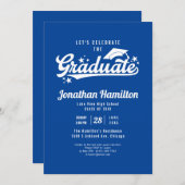 Middelbare school Laten we het Afstuderen blauw vi Kaart (Voorkant / Achterkant)