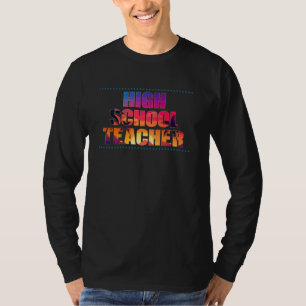 Middelbare School Leraar Functie Beroep Sunset Re T-shirt