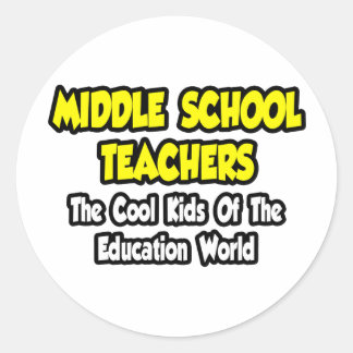 Middelbare school leraren...Cool Kinder Ronde Sticker