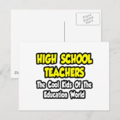 Middelbare school leraren..Cool Kinder van het ond Briefkaart (Voorkant / Achterkant)