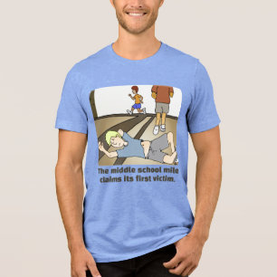 Middelbare school mijl blauw Tri-Blend shirt